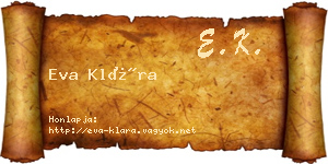 Eva Klára névjegykártya