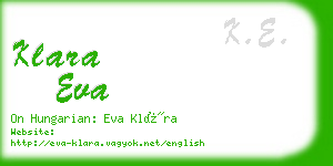klara eva business card